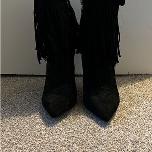 Fringe Black Women's Boots